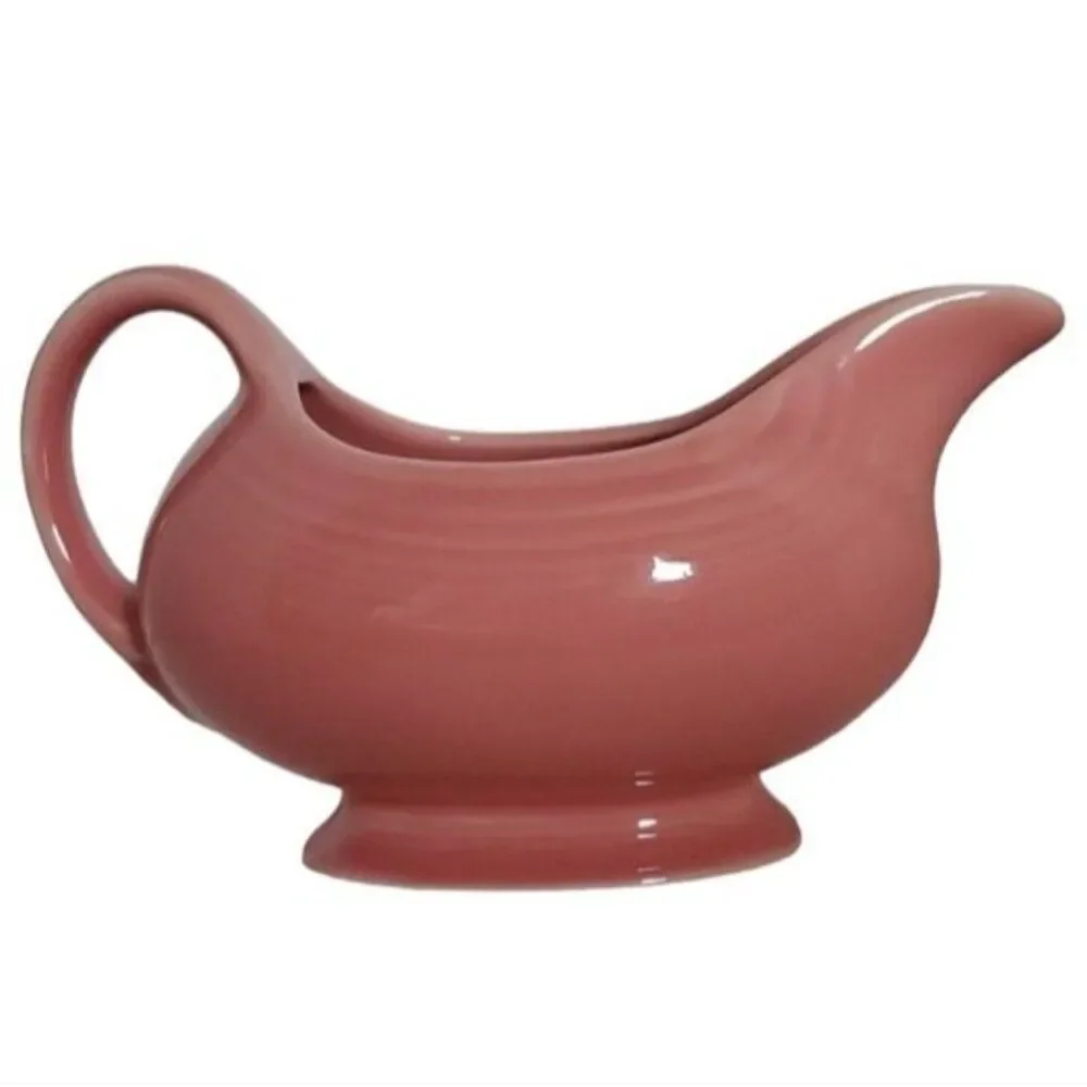 Fiestaware Fiesta Gravy Boat Dish Sauce CERAMIC Peony Pink CONTAINER